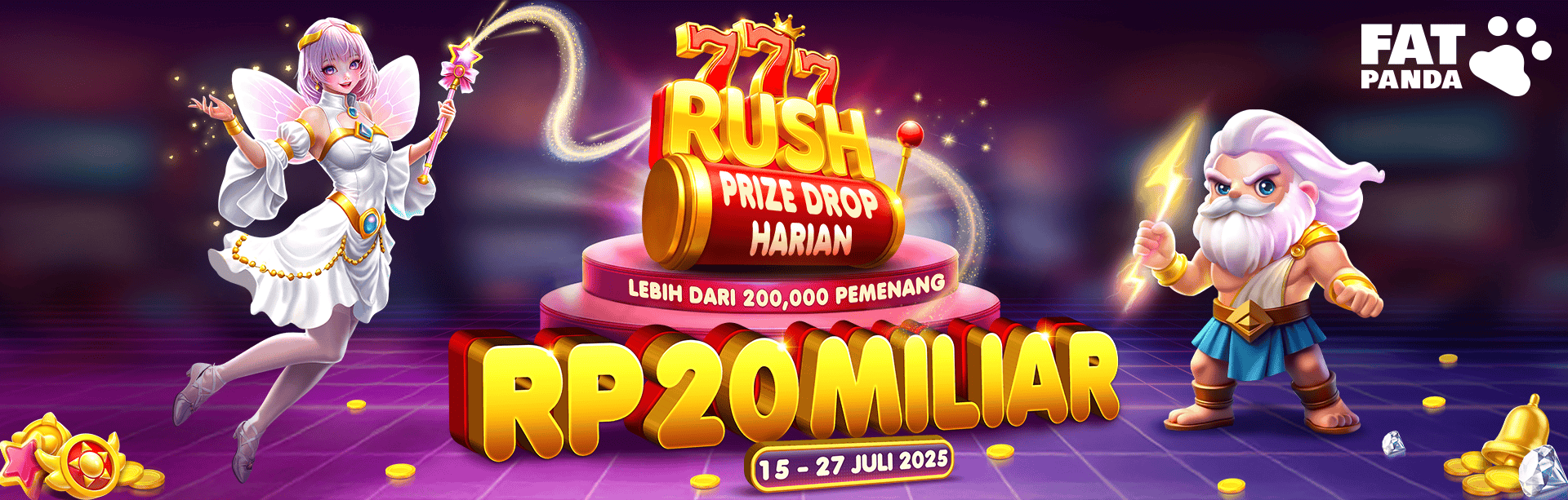 FAT PANDA - 777 RUSH PRIZE DROPS HARIAN